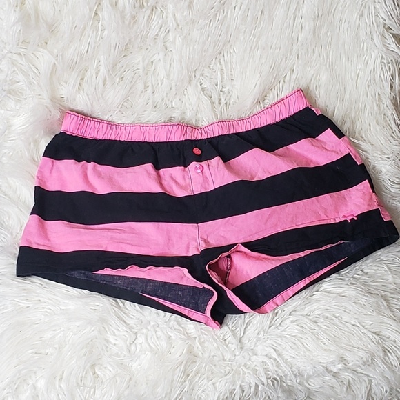 Victoria's Secret Striped Pink Sleepwear Shorts